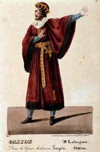 Portret van Gaston vertolkt door Lafargues in De Siciliaanse Vespers (I vespri siciliani), opera van Giuseppe Verdi door Anonymous Anonymous