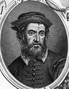 Portret van Gregorio di Tomaso Chiulinovich Lo Schiavone (1436-1504) Italiaanse schilder. Gravure uit 1859 in 