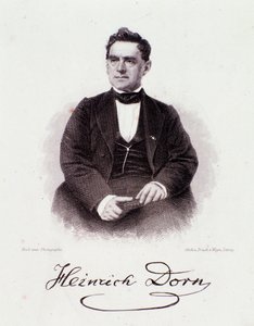 Portret van Heinrich Dorn (1804-1892), Duitse dirigent, componist en journalist door Anonymous Anonymous