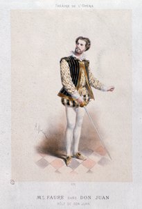 Portret van Jean Baptiste Faure als Don Giovanni (1866) door Anonymous Anonymous