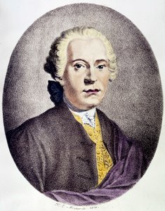 Portret van Johan Adolf Hasse (1699-1783) barokcomponist (gravure) - privécollectie
