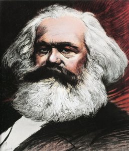 Portret van Karl Marx, Duitse filosoof, econoom en revolutionair door Anonymous Anonymous