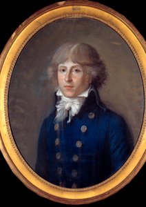 Portret van Louis Antoine de Saint Just (of Saint-Just) (1767-1794), politicus. Anonieme 18e-eeuwse pastel. Dim. 0,61 x 0,50 m Parijs, Musée Carnavalet - Portret van Louis Antoine de Saint Just (of Saint-Just) (1767-1794), politicus. Anonieme pastel p