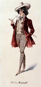Portret van Marcello, uit La boheme door Puccini (1892-1895)