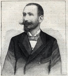 Portret van Pierre Sales (1854? -1921?), een Franse schrijver. Gravure in "Le Petit Parisien" door Anonymous Anonymous