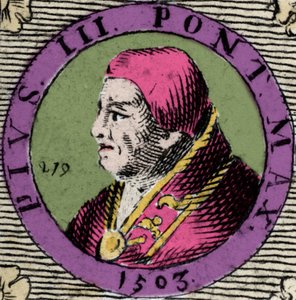 Portret van Pius III, Francesco Todeschini Piccolomini (1439-1503), verkozen tot paus op 22 september