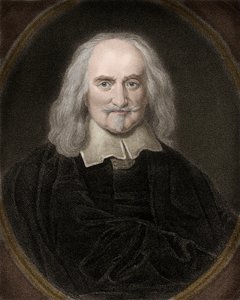 Portret van Thomas Hobbes (1588-1679) Engelse filosoof door Anonymous Anonymous