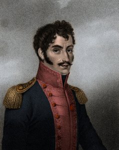 Portret van Venezolaanse politicus en militair Simon Bolivar (1783-1830) president van Colombia en Peru