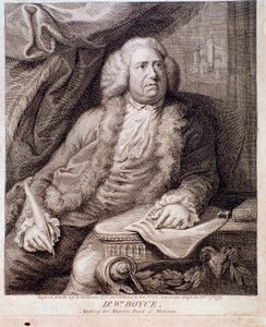 Portret van Engelse componist William Boyce (gravure. 18e eeuw) door Anonymous Anonymous