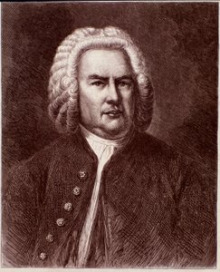 Portret van de Duitse componist Johann Sebastian Bach (Gravure. 19e eeuw)