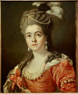 Portret van de comédienne Adrienne Lecouvreur (1692-1730), minnares van de maarschalk van Saksen