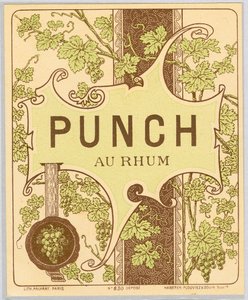 Rum punch alcohol advertentie (eind 19e eeuw) door Anonymous Anonymous