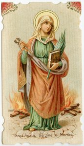 Sint Agatha van Sicilië door Anonymous Anonymous