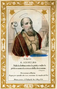 Sint Anselmus (gravure) door Anonymous Anonymous