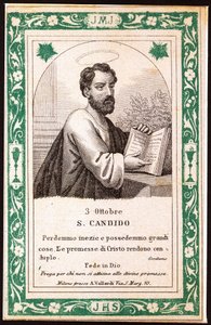 Sint Candida. Vrome afbeelding. Ansichtkaart. Begin 20e eeuw. Privécollectie door Anonymous Anonymous