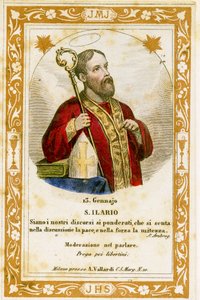 Sint Hilarius van Poitiers (gravure) door Anonymous Anonymous