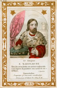 Sint Ladislaus I van Hongarije (gravure) door Anonymous Anonymous