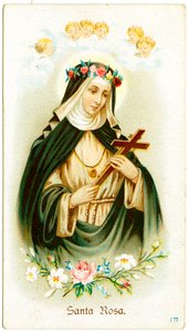 Sint Rosa van Lima (gravure) door Anonymous Anonymous