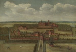 The Abbey of Leeuwenhorst in Rijnland door Anonymous Anonymous