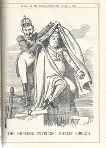 De Keizer Onthult Italiaanse Vrijheid. Uit Punch magazine door Anonymous Anonymous