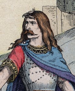 De Gallische leider Vercingetorix - gravure door Anonymous Anonymous