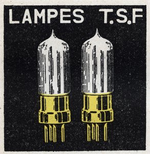 De T.S.F.: lampen T.S.F. Anonieme illustratie uit 1925. Privécollectie. door Anonymous Anonymous