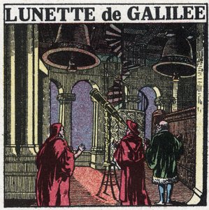 De eerste optische instrumenten: astronomische kijker van Galileo Galilei (1564-1642) uitgevonden in 1610 door Anonymous Anonymous