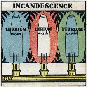 Thermische straling: gloeien. Anonieme illustratie uit 1925. Privécollectie.