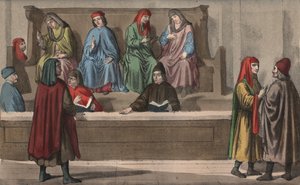 Tribunaal van de kooplieden, of handelsrechtbank - 15e eeuw - Koopmanstribunaal, Italië door Anonymous Anonymous