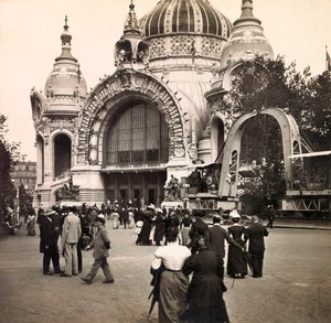 Universele Tentoonstelling van 1900 - Exposition Universelle de 1900 in Parijs: Palais de la Métallurgie - privécollectie door Anonymous Anonymous