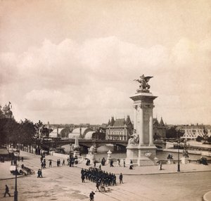Wereldtentoonstelling van 1900 in Parijs: Pyloon van de brug Alexandre III door Anonymous Anonymous