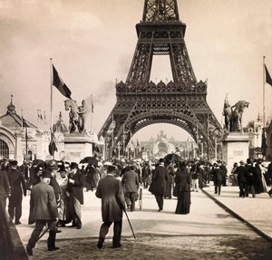 Wereldtentoonstelling van 1900 in Parijs: Uitzicht genomen op Champs de Mars - Privécollectie door Anonymous Anonymous