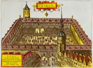 Zicht op de Beurs van Antwerpen, opgericht in 1531