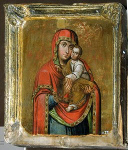 Kiev-Bratskaya Icoon van de Moeder Gods, 18e eeuw door Anonymous Russian icon painter