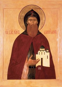 Sint Daniël van Moskou door Anonymous Russian icon painter