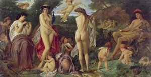 Duits: Das Urteil des Paris Het oordeel van Parijs door Anselm Feuerbach