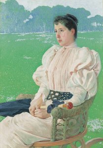 Portret van een dame door Anselmo Guinea
