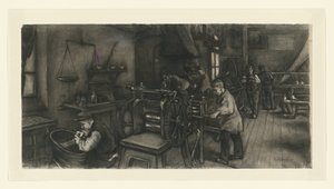 Werkplaats in de zilverfabriek