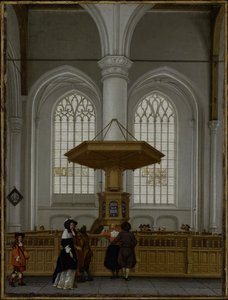 Interieur van de Laurenskerk in Rotterdam, 1662 door Anthonie Delorme