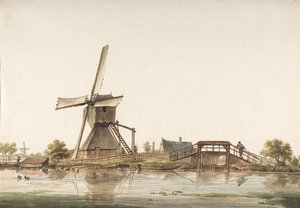 Landschap met molen, laat 18e eeuw