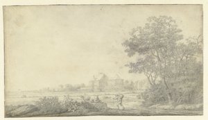 Gezicht op Huis ter Nieuburch, Rijswijk, gezien vanuit het oosten