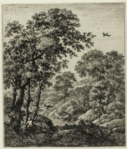 Elias in de woestijn, uit Zes landschapsonderwerpen uit het Oude Testament