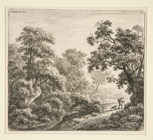Landschap (Le voyageur et son chien)