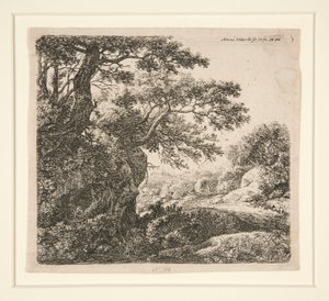 Man Slapend Langs de Weg, uit een set van 6 etsen, B. 47-52