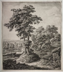 Zes grote staande landschappen met scènes uit het Oude Testament: De Ontrouwe Profeet van Juda door Anthonie Waterloo