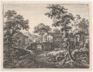 De poort, 17e eeuw door Anthonie Waterloo