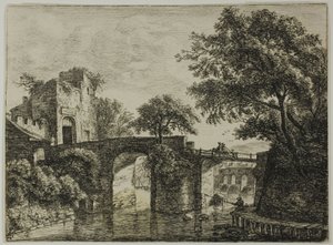 De verwoeste stad door Anthonie Waterloo