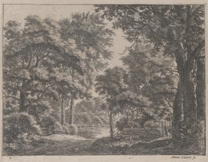 De gesnoeide bossen, 17e eeuw door Anthonie Waterloo