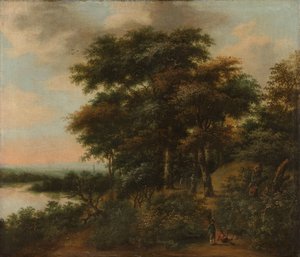 Boslandschap door Anthonie Waterloo
