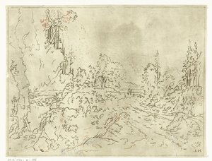 Bergachtig landschap door Anthonie van den Bos